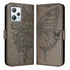 For Blackview A53 Embossed Butterfly Leather Phone Case(Grey) - 2