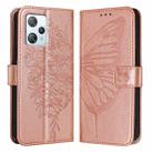 For Blackview A53 Embossed Butterfly Leather Phone Case(Rose Gold) - 2