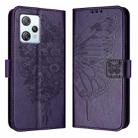 For Blackview A53 Embossed Butterfly Leather Phone Case(Dark Purple) - 2