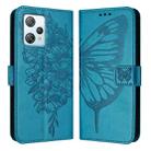 For Blackview A53 Embossed Butterfly Leather Phone Case(Blue) - 2