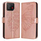 For Asus ROG Phone 8 Embossed Butterfly Leather Phone Case(Rose Gold) - 2