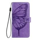 For Asus Zenfone 11 Ultra Embossed Butterfly Leather Phone Case(Purple) - 3