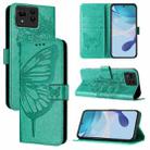 For Asus Zenfone 11 Ultra Embossed Butterfly Leather Phone Case(Green) - 1