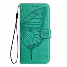 For Oukitel C32 Embossed Butterfly Leather Phone Case(Green) - 3