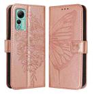 For Ulefone Note 14 Embossed Butterfly Leather Phone Case(Rose Gold) - 2