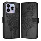 For ZTE Blade V60 / Axon 60 4G Embossed Butterfly Leather Phone Case(Black) - 2