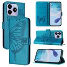 For ZTE Blade V60 / Axon 60 4G Embossed Butterfly Leather Phone Case(Blue) - 1