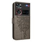 For ZTE Nubia Z60 Ultra Embossed Butterfly Leather Phone Case(Grey) - 2
