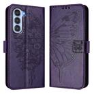 For ZTE Nubia S 5G A403ZT Embossed Butterfly Leather Phone Case(Dark Purple) - 2