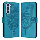For ZTE Nubia S 5G A403ZT Embossed Butterfly Leather Phone Case(Blue) - 2