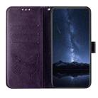 For ZTE Blade A53 Pro Embossed Butterfly Leather Phone Case(Dark Purple) - 3
