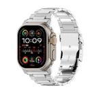 For Apple Watch Ultra 2 49mm 26mm Safety Buckle Titanium Alloy Watch Band(Silver) - 1
