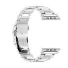 For Apple Watch Series 9 45mm 26mm Safety Buckle Titanium Alloy Watch Band(Silver) - 3