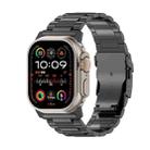 For Apple Watch Ultra 49mm 26mm Safety Buckle Titanium Alloy Watch Band(Black) - 1