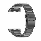 For Apple Watch Series 7 45mm 26mm Safety Buckle Titanium Alloy Watch Band(Black) - 2