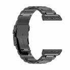 For Apple Watch Series 7 45mm 26mm Safety Buckle Titanium Alloy Watch Band(Black) - 3