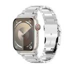 For Apple Watch Series 7 45mm 26mm Safety Buckle Titanium Alloy Watch Band(Silver) - 1