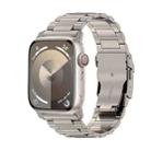 For Apple Watch SE 44mm 26mm Safety Buckle Titanium Alloy Watch Band(Titanium) - 1