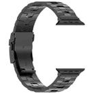 For Apple Watch SE 2023 44mm Rice Ears Safety Buckle Titanium Alloy Watch Band(Black) - 3