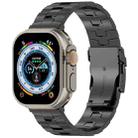 For Apple Watch Ultra 2 49mm Rice Ears Safety Buckle Titanium Alloy Watch Band(Black) - 1