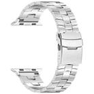 For Apple Watch Ultra 49mm Rice Ears Safety Buckle Titanium Alloy Watch Band(Silver) - 2