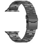 For Apple Watch Series 8 45mm Rice Ears Safety Buckle Titanium Alloy Watch Band(Black) - 2