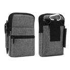 Denim Casual Waist Bag Crossbody Shoulder Bag(Dark Gray) - 1