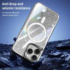For iPhone 15 Pro Max Blade MagSafe Magnetic Gradient Glitter PC Phone Case(Titanium Grey) - 2