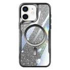 For iPhone 11 Blade MagSafe Magnetic Gradient Glitter PC Phone Case(Black) - 1
