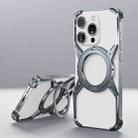 For iPhone 13 Pro / 14 Pro / 15 Pro Aluminum Alloy Frameless 360-Degree Rotating Phone Case(Grey) - 1