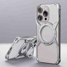 For iPhone 15 Pro Max Aluminum Alloy Frameless 360-Degree Rotating Phone Case(Silver) - 1