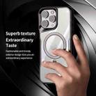 For iPhone 15 Pro Max Blade MagSafe Magnetic Transparent PC Phone Case(Silver White) - 3