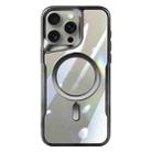 For iPhone 15 Pro Blade MagSafe Magnetic Transparent PC Phone Case(Black) - 1