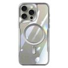 For iPhone 15 Pro Blade MagSafe Magnetic Transparent PC Phone Case(Silver White) - 1