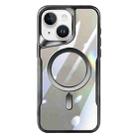 For iPhone 14 Plus Blade MagSafe Magnetic Transparent PC Phone Case(Black) - 1