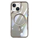 For iPhone 14 Plus Blade MagSafe Magnetic Transparent PC Phone Case(Titanium Grey) - 1