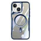 For iPhone 14 Blade MagSafe Magnetic Transparent PC Phone Case(Blue) - 1