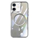 For iPhone 12 Blade MagSafe Magnetic Transparent PC Phone Case(Silver White) - 1