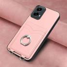 For Motorola Moto G 5G 2024 R20 Ring Card Holder Phone Case(Pink) - 2