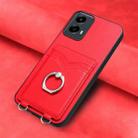 For Motorola Moto G Play 2024 5G R20 Ring Card Holder Phone Case(Red) - 2