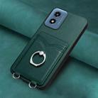 For Motorola Moto G Play 2024 4G R20 Ring Card Holder Phone Case(Green) - 2