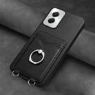 For Motorola Moto G Power 5G 2024 R20 Ring Card Holder Phone Case(Black) - 2