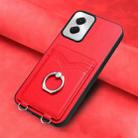 For Motorola Moto G Power 5G 2024 R20 Ring Card Holder Phone Case(Red) - 2