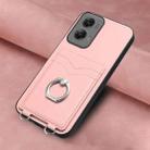 For Motorola Moto G Stylus 5G 2024 R20 Ring Card Holder Phone Case(Pink) - 2