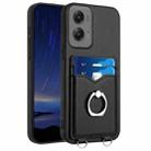 For Motorola Moto G Stylus 5G 2024 R20 Ring Card Holder Phone Case(Black) - 1