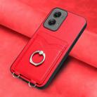 For Motorola Moto G Stylus 5G 2024 R20 Ring Card Holder Phone Case(Red) - 2