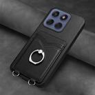 For Motorola Edge 60 Fusion / Edge 60 R20 Ring Card Holder Phone Case(Black) - 2