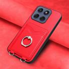 For Motorola Edge 60 Fusion / Edge 60 R20 Ring Card Holder Phone Case(Red) - 2