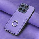 For Motorola Edge 60 Fusion / Edge 60 R20 Ring Card Holder Phone Case(Purple) - 2