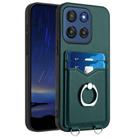 For Motorola Edge 60 Stylus 5G R20 Ring Card Holder Phone Case(Green) - 1